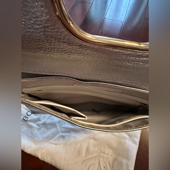 BCBG silver clutch handbag purse - Picture 3 of 6